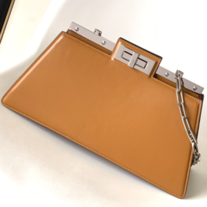 Fendi Peekaboo Cut Medium Bag - Brown 18823