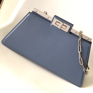 Fendi Peekaboo Cut Medium Bag - Blue 68452