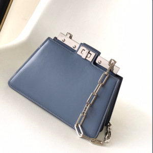 Fendi Peekaboo Cut Small Bag - Blue 83754