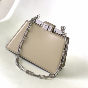Fendi Peekaboo Cut Small Bag - Gray 24745