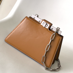 Fendi Peekaboo Cut Small Bag - Brown 38087