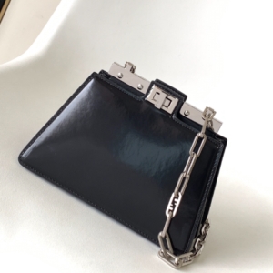 Fendi Peekaboo Cut Small Bag - Black 53042