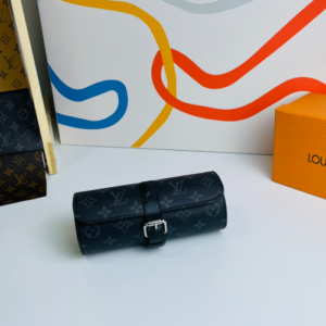 Louis Vuitton Eclipse Monogram canvas 3 Watch Case - Black 78061