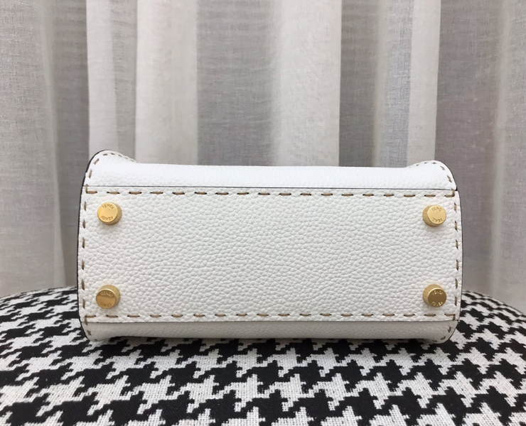 Fendi Peekaboo Handbag - White 22408 - Image 3