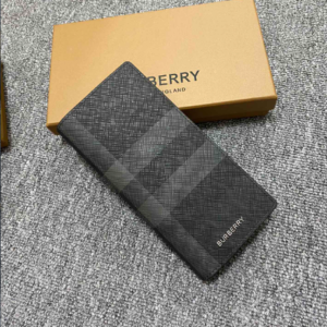 Burberry Charcoal Check Wallet - Black 74798