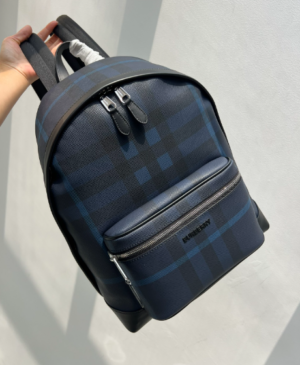 Burberry Plaid Backpack - Blue 15307
