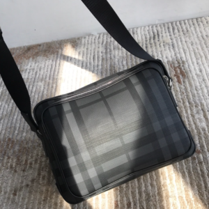 Burberry Muswell Check Messenger Bag - Black 78204