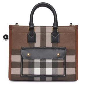 Burberry Mini Freya Check Tote Bag - Brown 72949