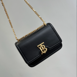Burberry Women Small Tb Grainy Leather Shoulder Bag - Black 82620