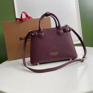 Burberry Banner Tote House Plaid Medium Handbag - Purple 66565