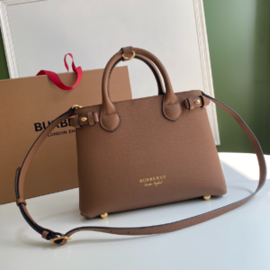 Burberry Banner Tote House Plaid Medium Handbag - Brown 88379