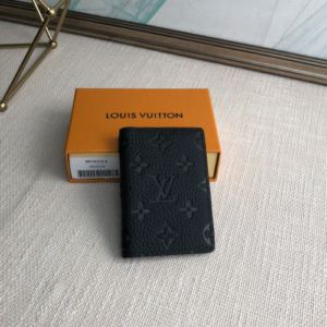 Louis Vuitton Taurillon Pocket Wallet - Black 37080