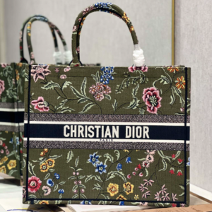 Dior Large Book Tote Shopping Bag - Green 98664