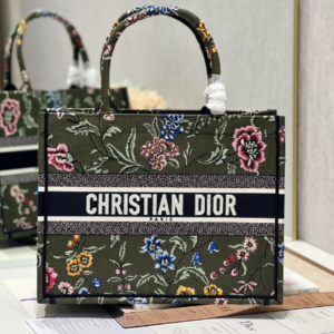 Dior Medium Book Tote Shopping Bag - Green 11598