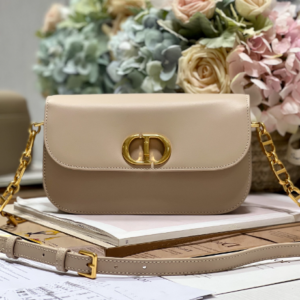 Dior Montaigne Avenue Enamel Chain Handbag - Ivory Gray 64394