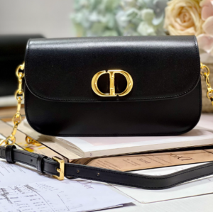Dior Montaigne Avenue Enamel Chain Handbag - Black 48127
