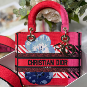 Dior Lady D Embroidery Series - Bright Pink Flowers 36751