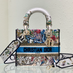 Dior Lady D-Lite Bag - White/Black 41906