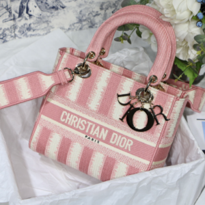 Dior Lady D Embroidery Series - Pink White Light Gold 37878