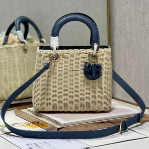 Dior Five-Compartment Basket Bag - Blue Snakeskin 72276