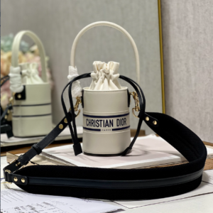 Dior Christian Paris Mini Bucket Bag - White 11836