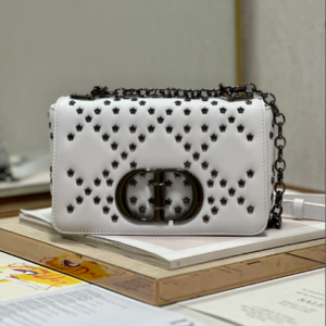 Dior Small Caro Handbag - Pentagonal Star White Gun Buckle 34901