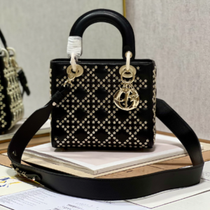 Dior Mini Lucky Star Shaped Rivet Beads Handbag - Black 51170