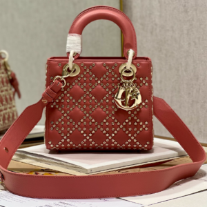 Dior Mini Lucky Star Shaped Rivet Beads Handbag - Red 31057