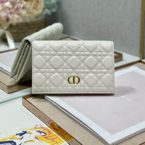 Dior Caro Wallet - White 38893