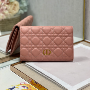 Dior Caro Wallet - Pink 54861