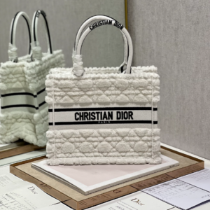 Dior Mini Book Tote Shopping Bag - White 43832