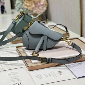 Dior Small Saddle Handbag - Smog Blue 35294