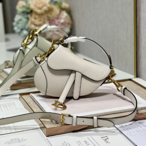 Dior Small Saddle Handbag - Off White 52651