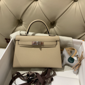 Hermes Mini 2nd Generation Handbag – Windbreaker Gray 32209