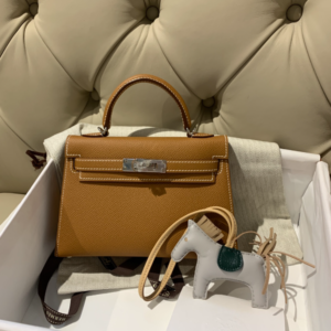 Hermes Mini 2nd Generation Handbag – Golden Brown 64370
