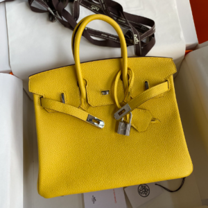 Hermes Birkin Hand-Stitched Handbag - Yellow 65883