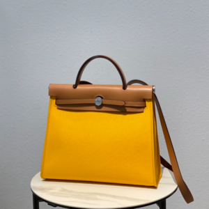 Hermes Cloth Herbag Handbag - Yellow 10928