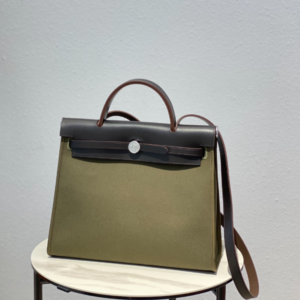 Hermes Cloth Herbag Handbag - Elephant Gray 46320