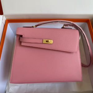 Hermes Kelly Pochette Handbag - Light Pink 92017