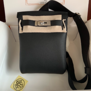 Hermes HAC A DOS Handbag - Black 73896