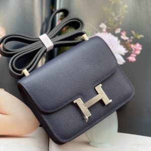 Hermes Mini Stewardess Handbag - Sapphire Blue 95758