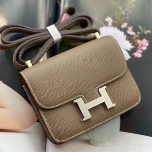 Hermes Mini Stewardess Handbag - Elephant Gray 98442