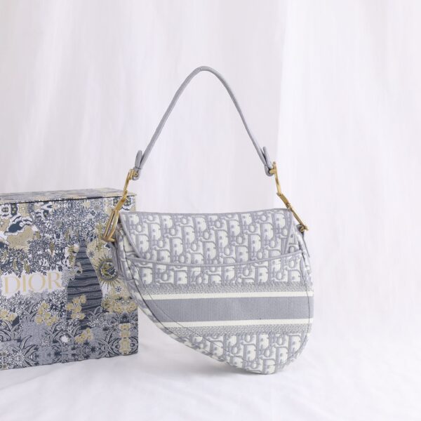 Dior Christian Top Saddle Bag - White 79101 - Image 5