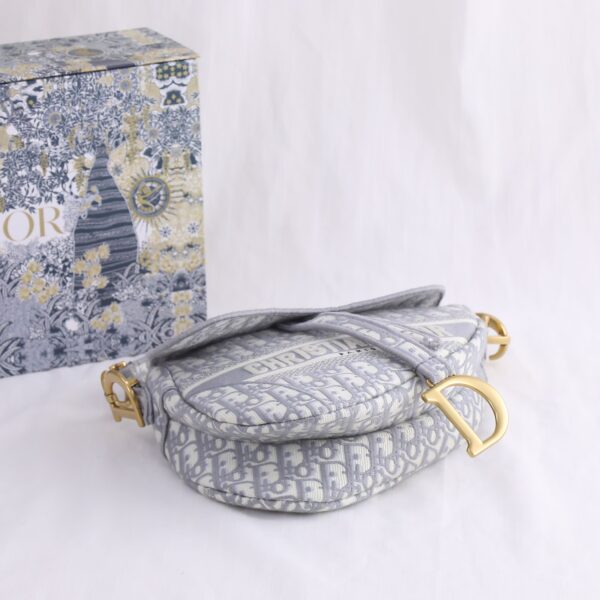 Dior Christian Top Saddle Bag - White 79101 - Image 3