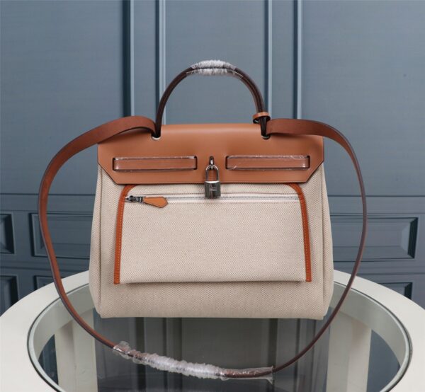 Hermes Inner Apricot Bride Cloth Bag – Brown 84639 - Image 5