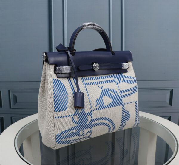 Hermes Inner Blue Bride Cloth Bag – Blue 22460 - Image 4