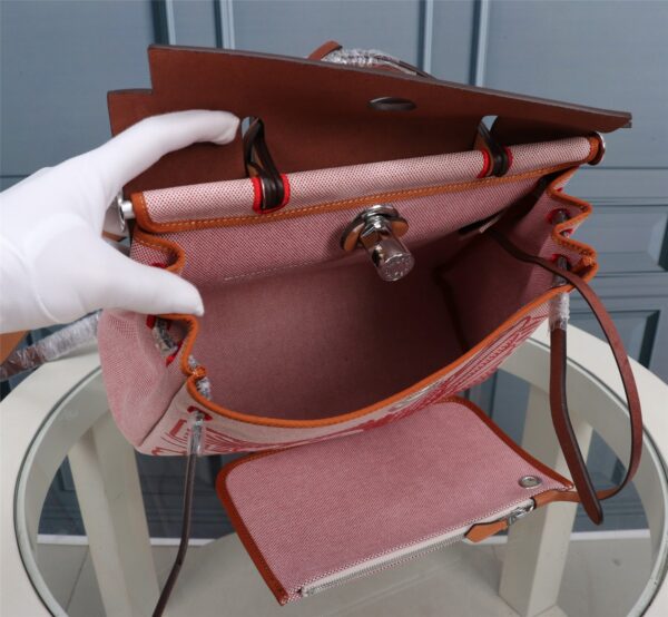Hermes Brown Red Horse Inside Cloth Bag - Brown 16188 - Image 2