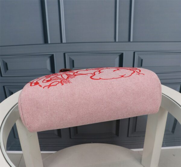 Hermes Horse Inside Seam Cloth Bag - Red 14770 - Image 2