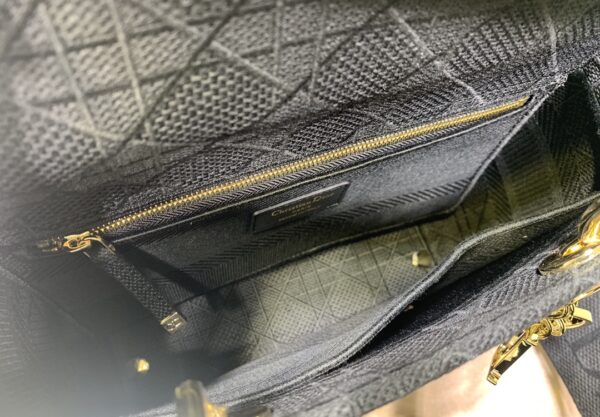 Dior Five-Grid Cannage Pattern D-Lite Handbag - Blue 22020 - Image 2