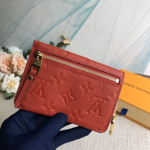 Louis Vuitton Key Pouch Monogram Empreinte Marine Rouge - Red 77591 - Image 5